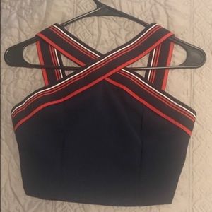 cross cross crop top